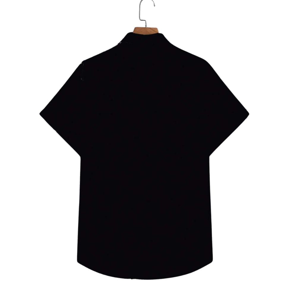Camisa Vinser Kalahari masculina preta vista de costas