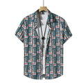 Camisa Vinser Happy masculina estampada com padrão colorido e manga curta