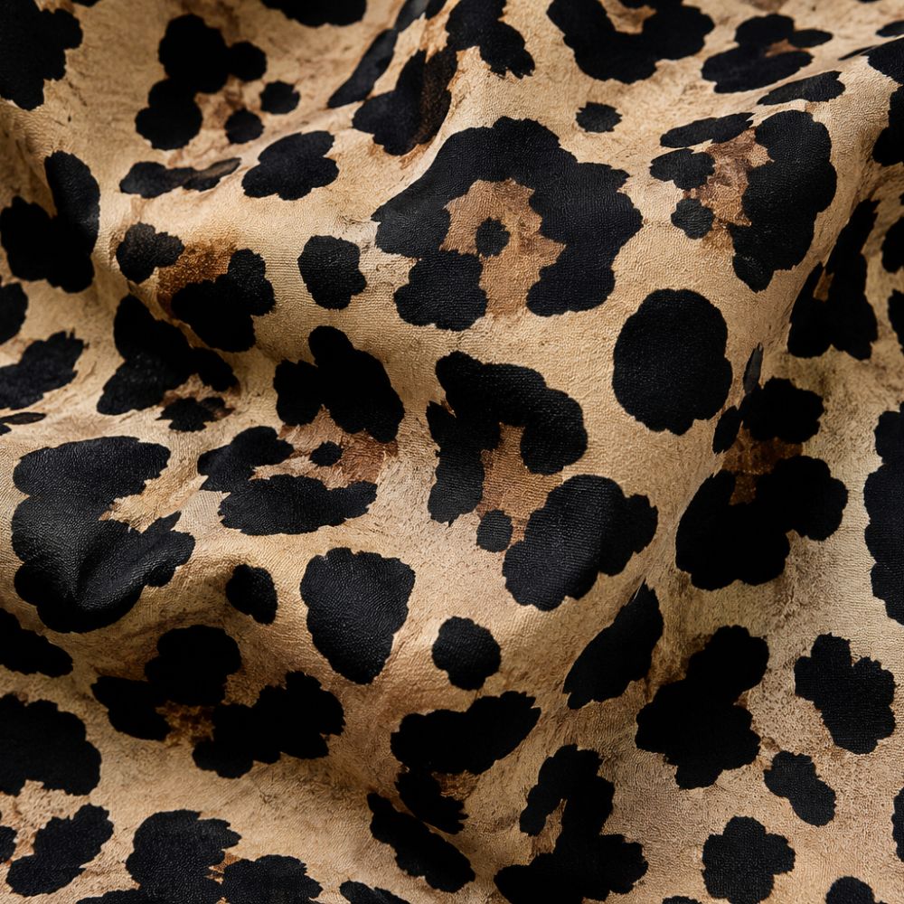 Detalhe da estampa animal print da Camisa Vinser Kalahari