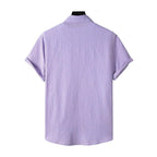 Camisa Vinser Provence lilás de manga curta vista de costas