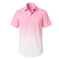 Camisa Vinser Saint Barth masculina rosa com efeito degradê e manga curta