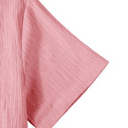 Detalhe da manga curta da Camisa Vinser Vitória rosa